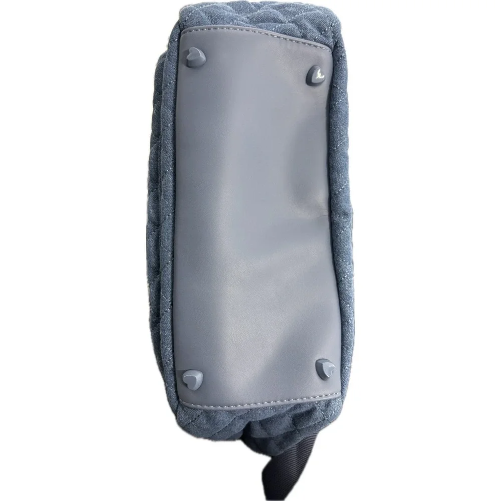 HeartLove by Charo‎ Quilted Denim Backpack Blue Upcycled Eco Friendly New